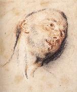 WATTEAU, Antoine, Head of a Man